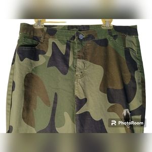 Super Bell Bottom Camouflage Pants Size 3X NWOT